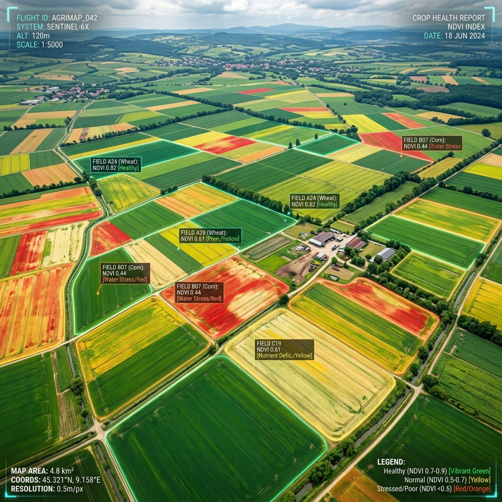 Mapeo multiespectral de cultivos